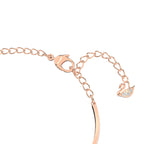 Swarovski Hyperbola Women's Bangle Bracelet with a Rose-Gold Tone Plated Bangle, Clear Crystals and Lobster Clasp