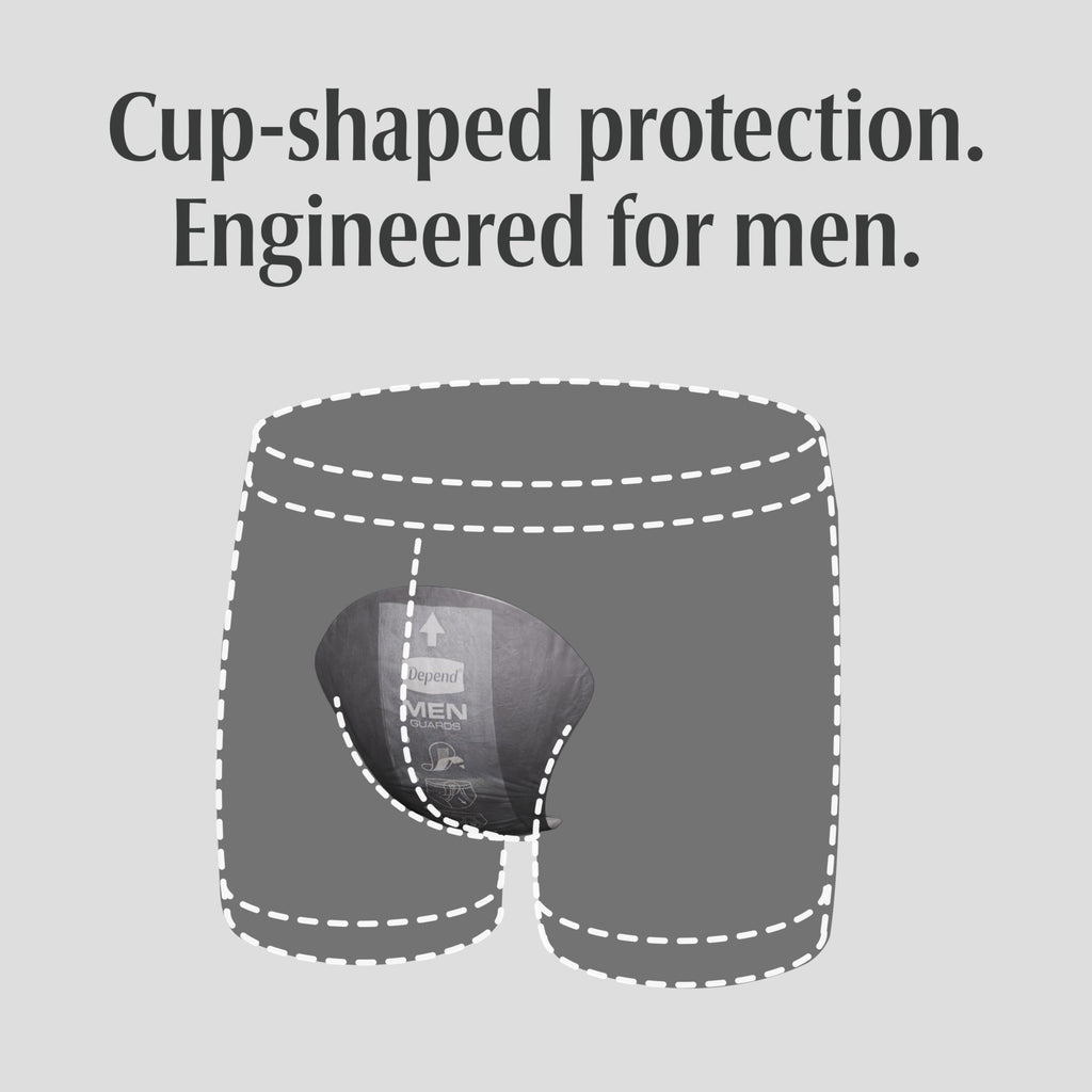 Depend Guards Incontinence Pads for Men, Maximum Absorbency, 104 Count, Packaging May Vary