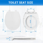Round Toilet Seat 16.5" - Soft Close, Durable PP Toilet Seat, Easy Installation & Removal, Fits Most Toilet Bowls