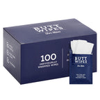 BLUE PANDA Flushable Wipes - Individually Wrapped Wipes for Adults - Soothing Aloe Vera Scent - Compact Travel Toilet Paper - 100 Count, Blue, Aloe Vera