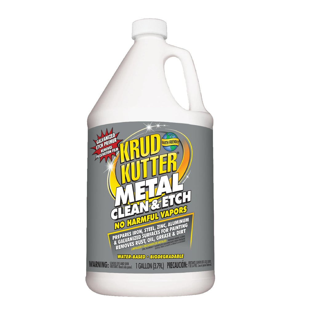 Krud Kutter Metal Clean and Etch, 1 Gallon, Prepaint Surface Prep for Metal, Removes Rust, Dirt and Residue, Helps Improve Coating Adhesion, Low Odor Formula for Steel.