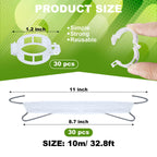 HFXXAD 60Pcs Tomato Hooks with String, Tomato Support Hooks, Tomato Holder Hooks & Plant Support Clips with 33.3ft Twine to Prevent Tomatoes from Pinching or Falling Off