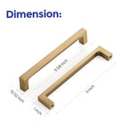 Ravinte 10 Pack Solid 5 Inch Square Cabinet Handles Champagne Bronze Cabinet Pulls Drawer Pulls Kitchen Cabinet Hardware Kitchen Handles