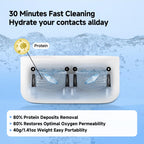 ReO2 Mini Pro Soft Contact Lens Cleaner with Advanced Electrophoresis Technology, with Mirror and Tweezer (Blue)