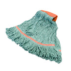 Nine Forty 2-Pack Industrial and Commercial-Grade Looped End Wet Mop Head Refill - Heavy Duty 20 Inch 4-Ply Premium Synthetic Yarn - for Optimal Absorption and Durability - Green (2 Pack, Large)