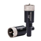 7/8 Inch Diamond Hole-Saw Bits with Pilot Drill Bit - 2pc 7/8" Diamond Tipped Tile Hole Saws with Guiding Bit Accurate Drilling for Porcelain Tile Ceramic Pottery Granite Stone Glass Bottles 22mm