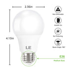 Lepro A19 E26 LED Light Bulbs 9W 800 Lumens Daylight White 5000K 5 Pack