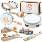 Toddlers Musical Instruments-Baby Montessori Wooden Musical Toys for Toddlers 1-3 Year Old,Kids Percussion Instruments Toy for Preschool Kids,Christmas Birthday Gift for Baby Boys Girls