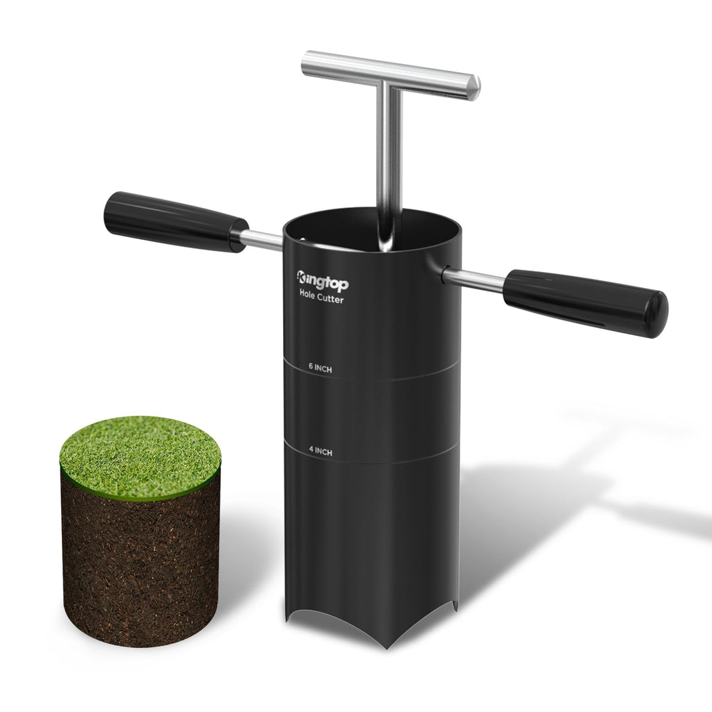 KINGTOP Golf Hole Cutter for Putting Greens, 4 and 6 in Cutting Depths