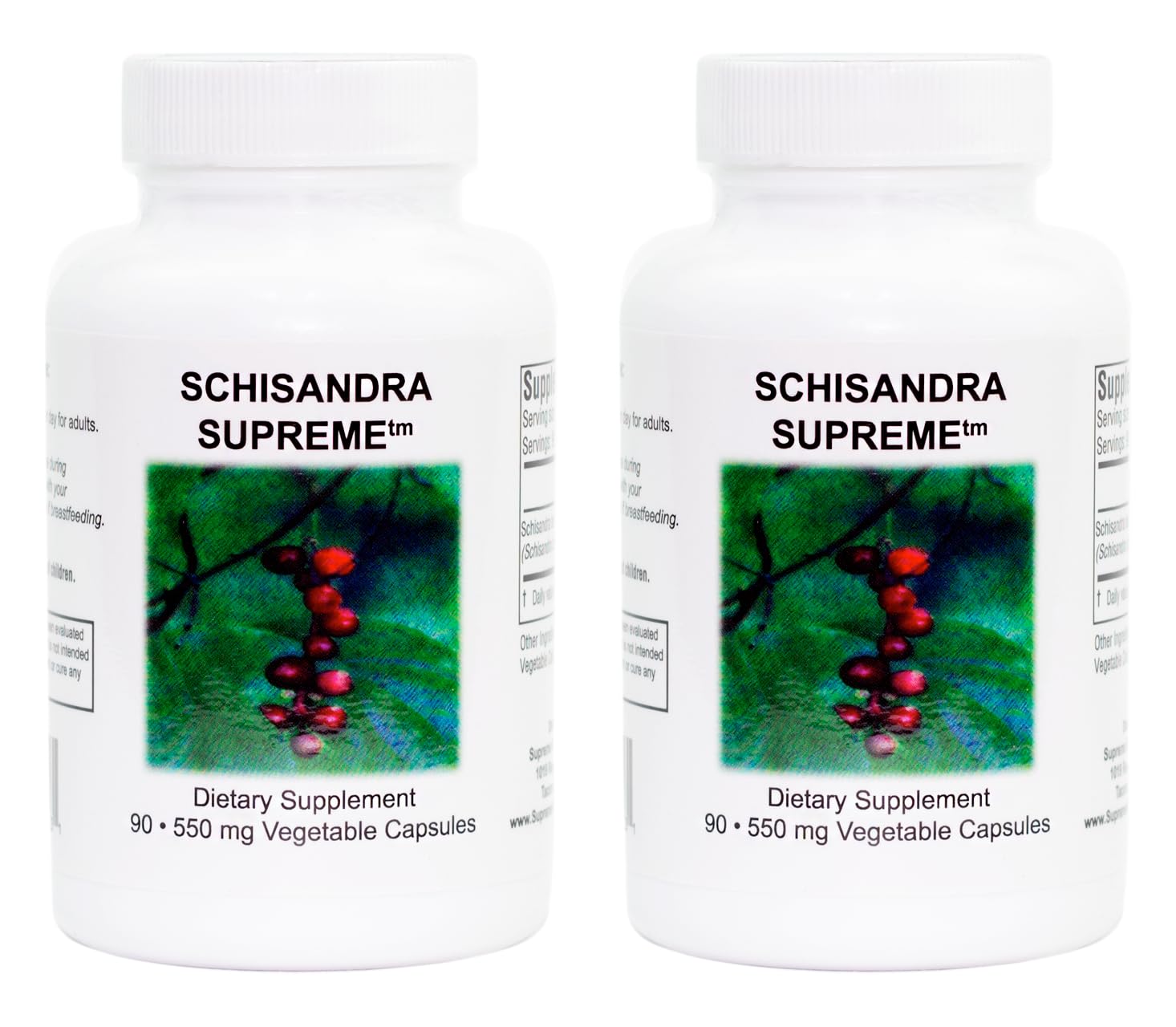 Supreme Nutrition Schisandra Supreme, 90 Pure Schisandra Fruit Vegetarian 90 Capsules (Pack of 2)