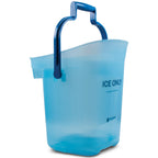 San Jamar Light Duty Plastic Ice Bucket Tote – Large Ice Bucket for Cocktail Bar, Parties, Catering Events, Restaurants, Buffets, Dual-Grip Handles, Blue, 6 Gallons