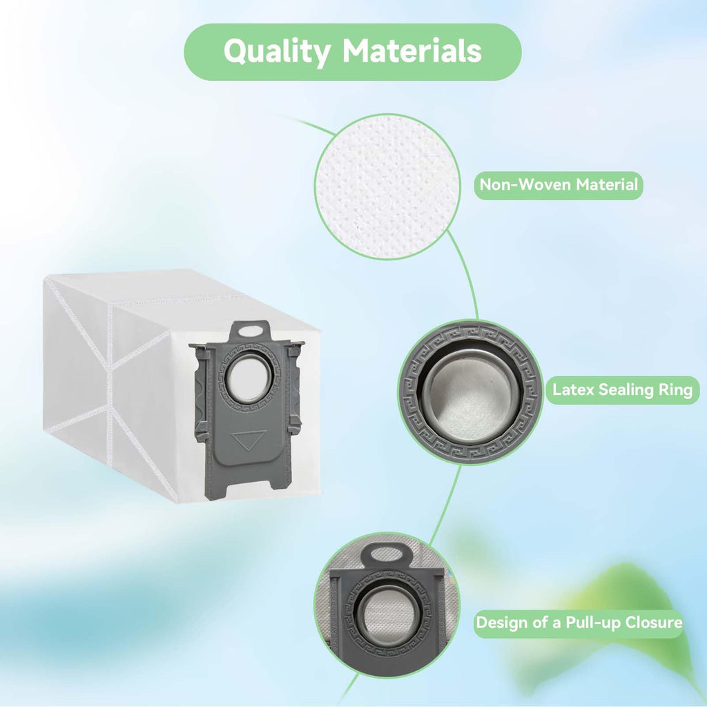 WAIKAS 20-Pack Vacuum Bags for Roborock Qrevo S Pro, Saros & Qrevo Series