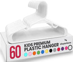 Utopia Home Kids Hangers 60 Pack – 11.5 Inch Baby Closet Hangers White