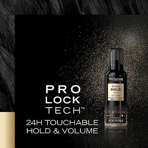 TRESemmé Extra Hold Mousse for Curls, Volume & Frizz Control - Hair Care Product for Women & Men, Travel Size, 2 Oz (Pack of 6)