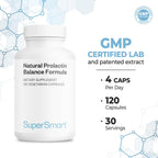 Supersmart - Natural Anti Prolactin Supplement - with p5p Vitamin B6, Mucuna Pruriens, Maca Root, Ashwagandha | Gluten Free - 120 Vegetarian Capsules