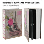 KYODOLED Diversion Book Safe with Key Lock, Secret Safe Metal Lock Box,Money Storage Collection Box,9.5" x 6.1" x 2.2" Paris Large