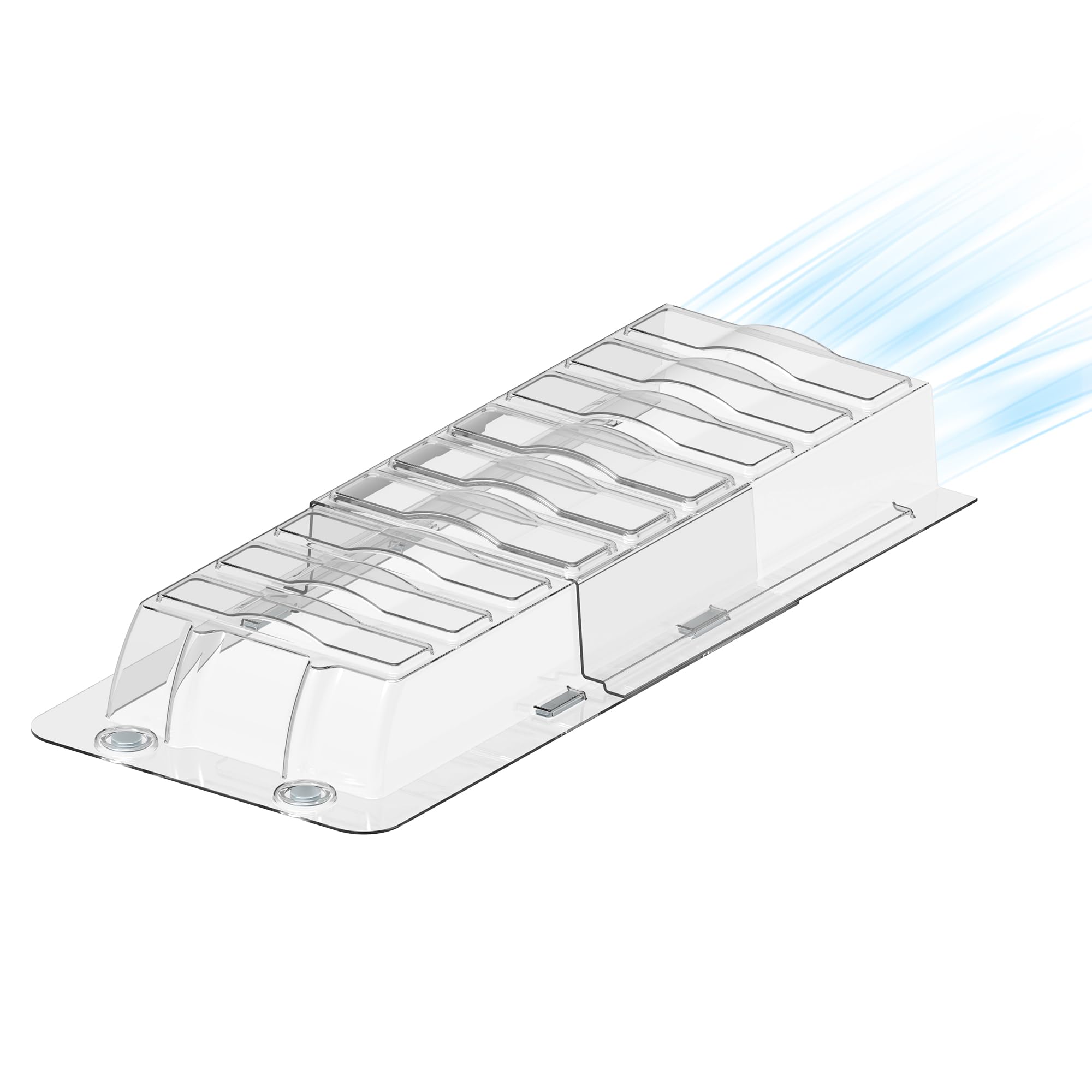 Sideways Magnetic Vent Extender for Under Furniture, Floor Resiter Vent Deflector Fits Vents 3" - 6" Wide (1PCS)