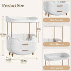 caktraie 4-Tier Makeup Organizer Bathroom Countertop Storage White