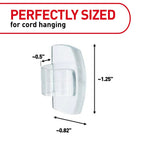 Command Round Cord Clips, Damage Free Hanging Cable, for Hanging Electrical Cables, 26 Clear Cord Clips and 32 Strips