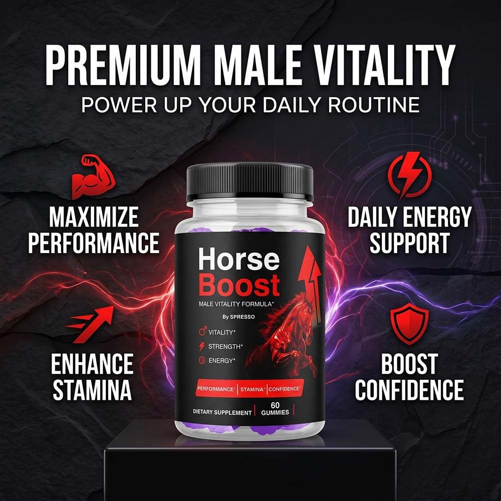 (1 Pack) Horse Boost Gummies - Official HorseBoost Supplement Gummys with Premium Ingredients, Advanced Formula Support for Overall Health & Wellness Reviews (60 Gummies)