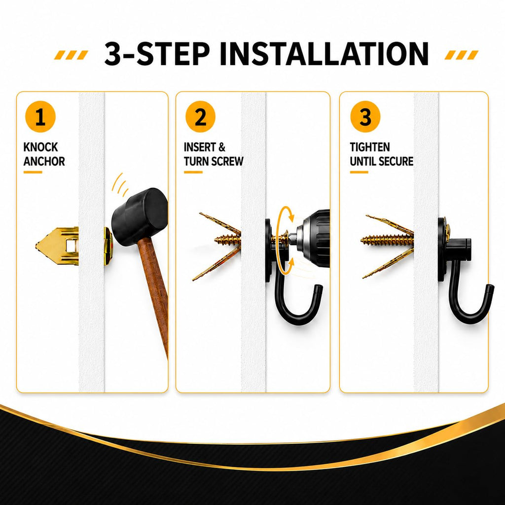 Jyphorixal 150Pcs Self Drilling Drywall Anchors with Screws Kit,Zinc Plated Steel,2 Sizes Expansion Screws and 2 Sizes Wall Anchors, Easy Application No Drill or Holes in Wall.
