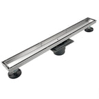 Neodrain 48-Inch Linear Shower Drain with Tile Insert Grate, Professional Brushed 304 Stainless Steel Rectangle Shower Floor Drain Manufacturer, Floor Shower Drain with Shower Drain Base