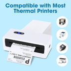 Fuxury Thermal Labels 4x6 500 Labels Fanfold Direct Shipping Label with Perforated and Strong Adhesive Mailing Stickers Paper Thermal Printer Sticker for Most Printer Shipping Supplies
