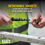 Klein Tools 32768 Impact Driver Set, 3-in-1 SAE Impact Socket and Bit Holder, Flip Socket with Nut Drivers in 1/4 and 5/16 Hex Sizes, 3 and 5-Inch Lengths, 2-Piece