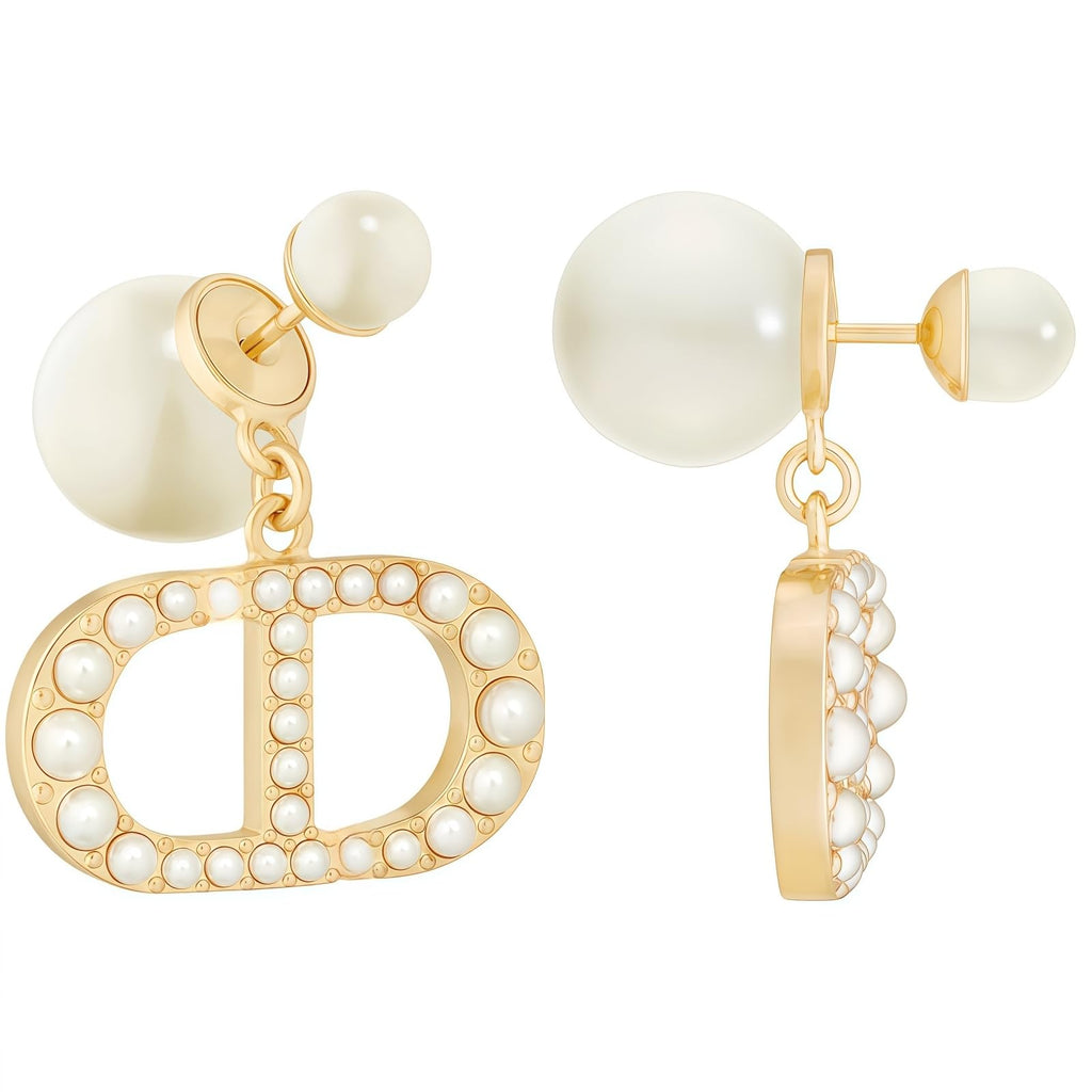 Merlinae 18K Gold Plated Copper Pearl Earrings Non-Allergenic Birthday Gift Baroque Exquisite Jewelry Shining And lustrous Earrings For Women