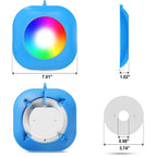 LyLmLe LED Pool Lights for Aboveground Pool, 50W 2 in 1 Double Lights for Giant Pool, Magnetic Underwater Lighting with Timer, 2000lm Dimmable,2x25W IP68 Waterproof Underwater Light for IngroundPool