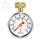 SENCTRL 0-200 psi Water Pressure Gauge Test with Max Pointer, Lead-Free, 2-1/2" Dial Size, 3/4" Female Garden Hose Thread, for Home Potable Water, House Tube
