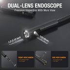 Teslong Inspection Camera, Dual Lens Borescope Camera with Light, NTS300 5" IPS Industrial Endoscope, 1080P Waterproof Flexible Mechanic Fiber Optic Snake Scope Cam for Wall Automotive Engine (16.5FT)