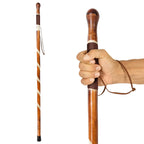 Vive Wooden Walking Stick - (55") Willow Cane for Seniors Hiking & Balance - Heavy Duty Carved Twisted Wood Sticks for Men & Women - Stylish Support Pole for Outdoor Trekking & Weight Bearing