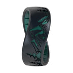 Enso Rings Etched Classic Silicone Rings - Comfortable and Flexible Design - Peak - Black Pearl/Emerald - Size 11
