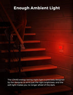 L LOHAS LED Red Night Lights Plug into Wall 6-Pack, 0.3W Plug in Night Light, Dusk to Dawn, Bright Nightlight Auto-On/Off, for Adults Kids Room Bedroom Bathroom Hallway Christmas, Non-Dim