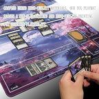 MTG Playmat - Non-Slip Backing Printing, Ideal for Card Game Enthusiasts TCG Playmat (Cherry Blossom rain-Deck)