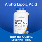 Nutricost Alpha Lipoic Acid 600mg Per Serving, 240 Capsules - Gluten Free, Vegetarian Capsules, Soy Free & Non-GMO