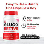 Gluco Revive - GlucoRevive, Gluco Revive Pills,GlucoRevive Support, GlucoRevive Capsules, Gluco Revived All Natural Premium Formula, Gluco Revive Pills Reviews, 30 Capsules for 1 Month