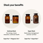 Moon Juice SuperYou Ashwagandha Supplements with Rhodiola, Shatavari & Amla - Cortisol Reducer for Energy, Mood, Focus and Stress Support, Vegan, Non-GMO & 100% Traceable, 60 Capsules, 30 Servings