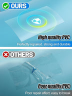 Aulock 2.8ft x 2ft Large Clear Pool Liner Repair Patch - Self-Adhesive Vinyl Patch Kit for In-Ground or Above Ground Pools Inflatable Swimming Pools, Clear