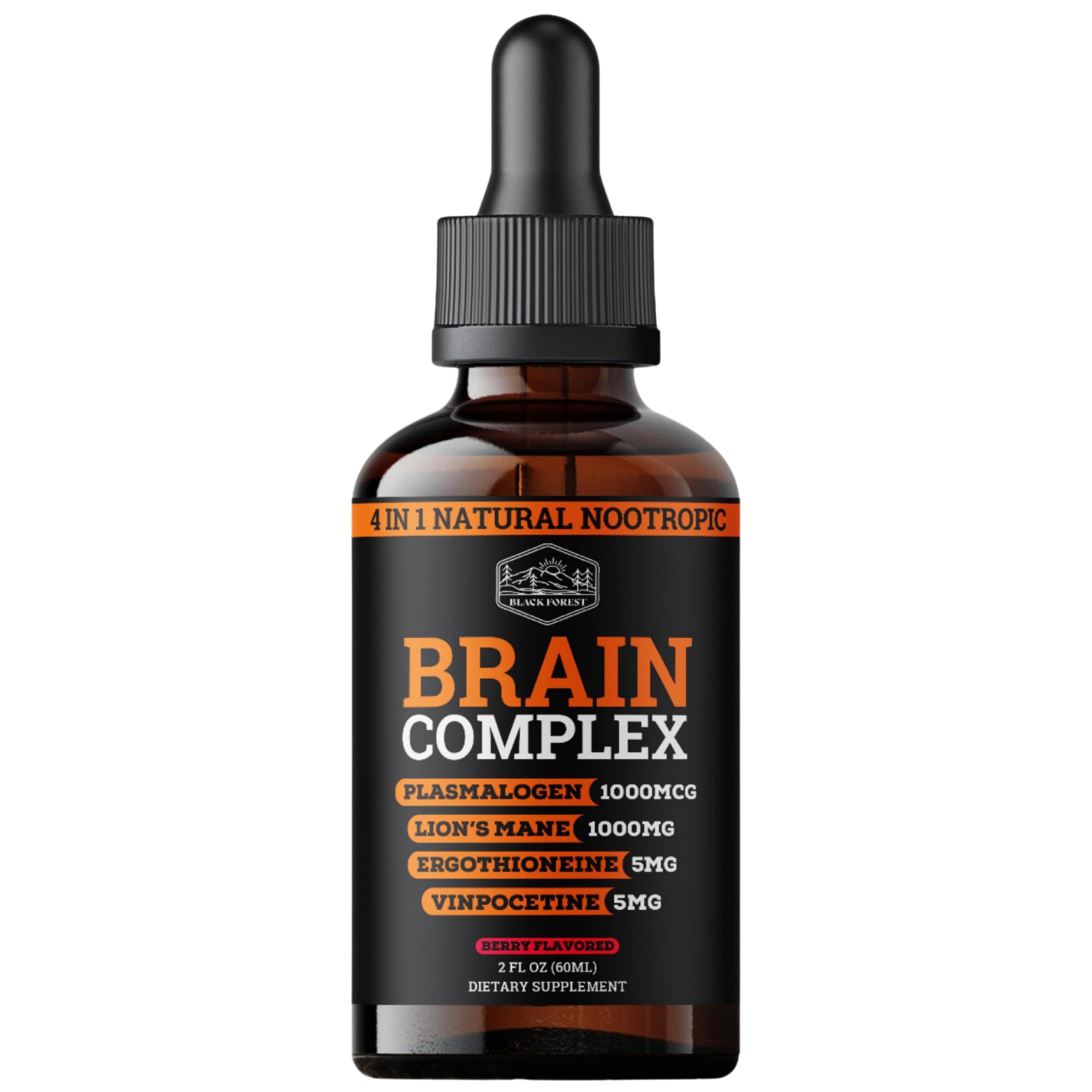 Brain Complex Addifocus™ Brain Supplements For Memory and Focus (Plasmalogen, Lions Mane, Vinpocetine 10mg & Ergothioneine) Memory Supplement for Brain, Brain Defender Supplement, Brain Health