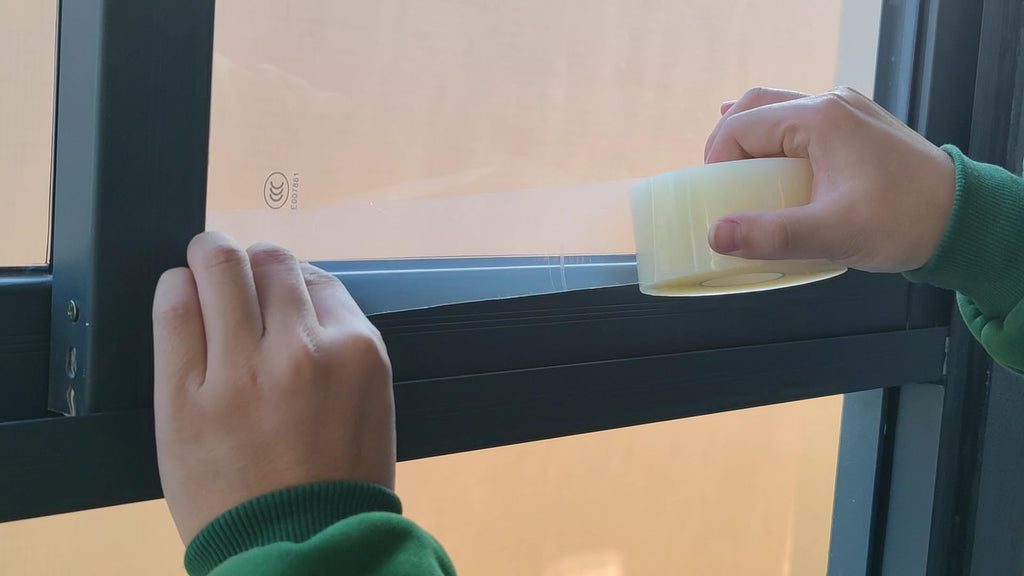 Birllaid Window Sealing Tape, Window AC Sealing Tape,3 Pack-2 inch x55Yards(165 FT) Total165yds (495 FT), No Residue, Clear