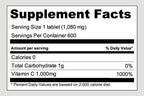 caincosmetic Korea Eundan High Potency Vitamin C 1000mg – 600 Tablets (20-Month Supply), Individually Packed for Freshness & Portability