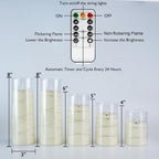 Homemory Flickering Flameless Candles, Ivory LED Pillar Candles with Remote