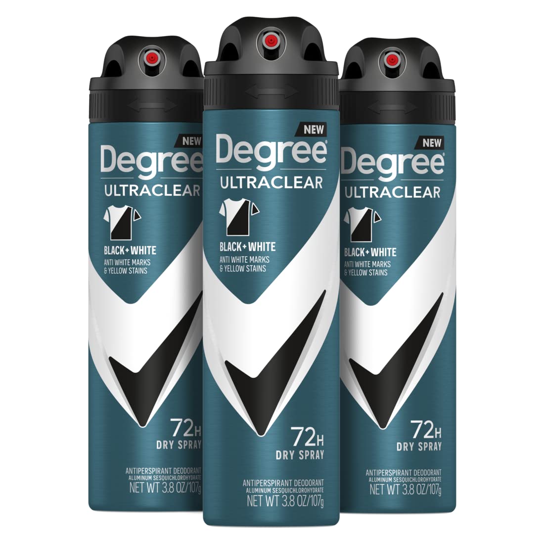 Degree Men UltraClear Antiperspirant Deodorant Spray, 3 Pack, 3.8 Ounce