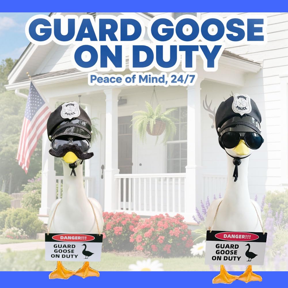 ZANOLY 9pcs Goose Outfit,Porch Goose Outfits,Lawn Goose Statue Costume