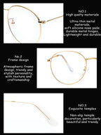 Onrtry Circle Blue Light Glasses for Women Men Round Metal Frame Computer Gaming Eyeglasses 2 Pack(Tortoise+Gold)