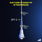 Maximm 360 Rotating Flat Plug Extension Cord 30 feet with Slim Space-Saving Plug Design, Low Profile (White)