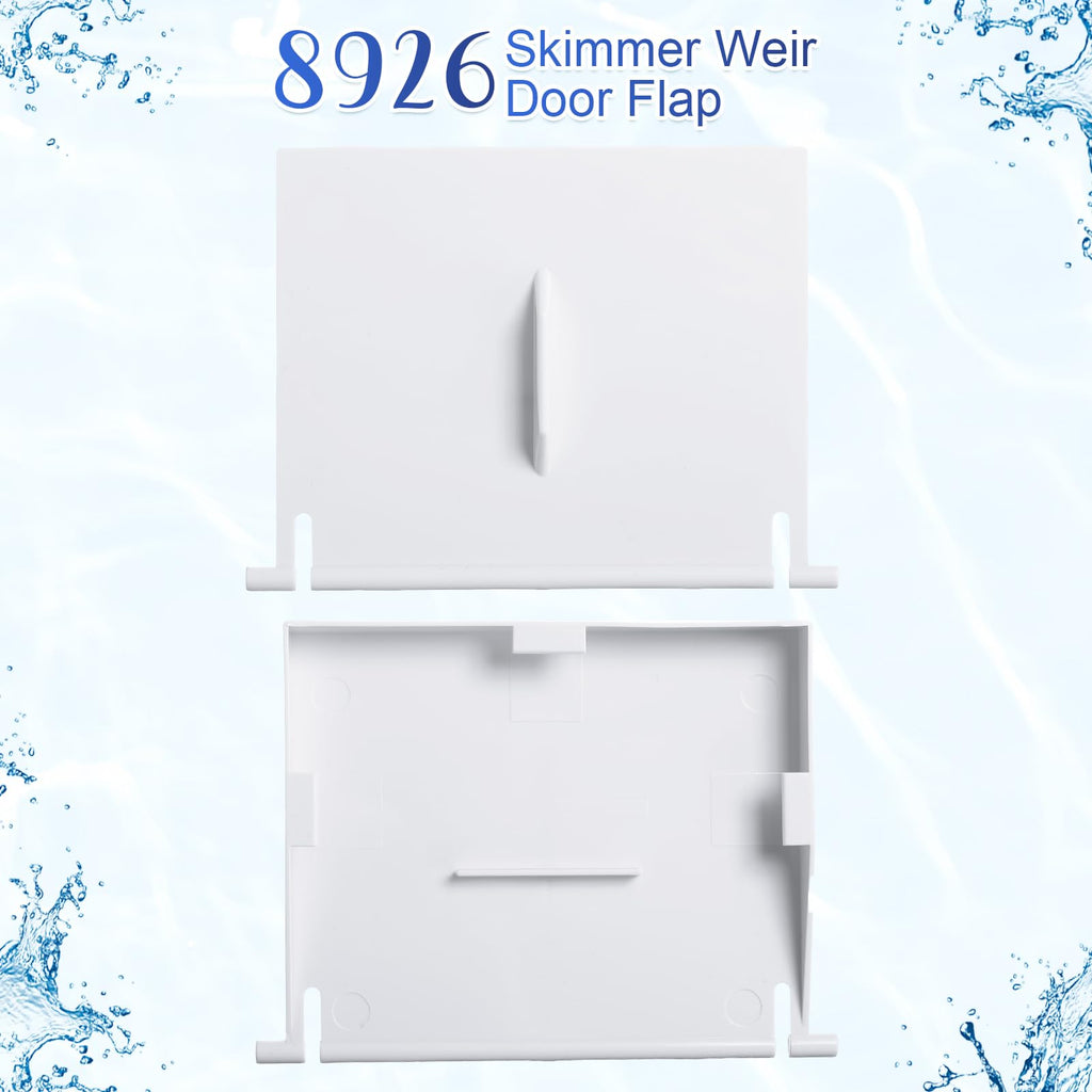 RimCereal 2 Pack 8926 Skimmer Replacement Weir Door Flap and 2 Pack 8928 Pool Skimmer Basket for Above Ground and in Ground Swimming Pool Replacement Parts
