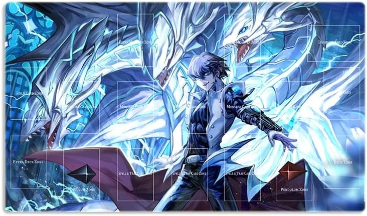 New Playmat Kaiba Seto Blue-Eyes White Dragon Mouse Pad TCG CCG Trading Card Game Mat + Free Bag (ZD039-28)